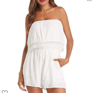 White Sleeveless Romper